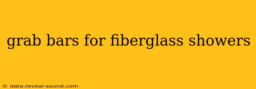 grab bars for fiberglass showers