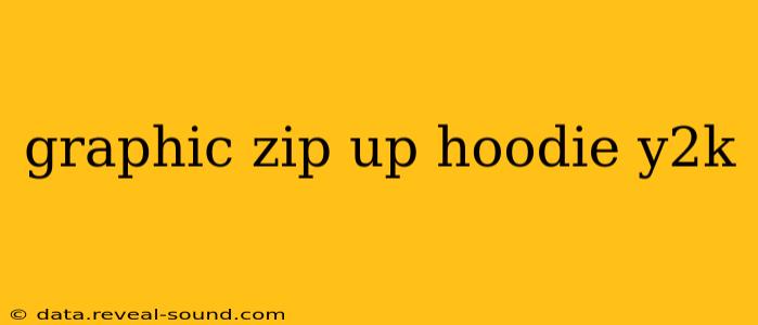 graphic zip up hoodie y2k