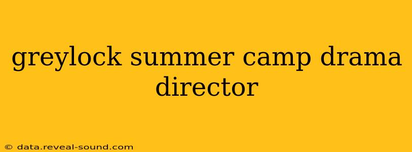 greylock summer camp drama director