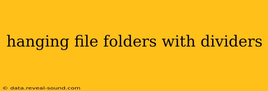hanging file folders with dividers