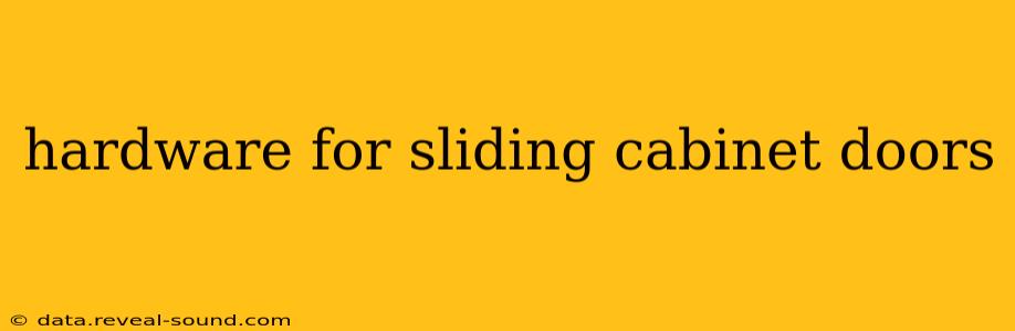 hardware for sliding cabinet doors