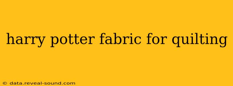 harry potter fabric for quilting