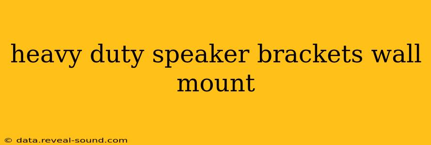heavy duty speaker brackets wall mount