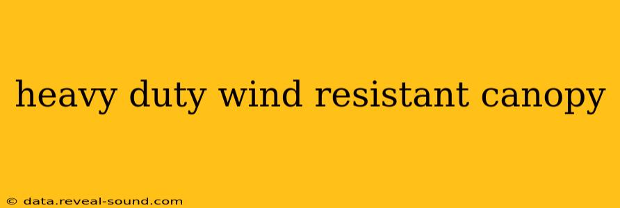 heavy duty wind resistant canopy