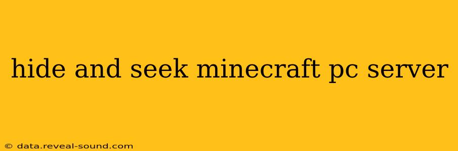 hide and seek minecraft pc server