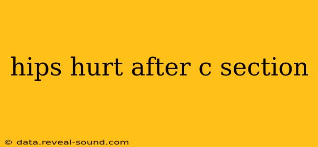 hips hurt after c section