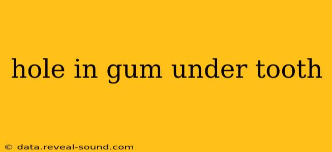 hole in gum under tooth