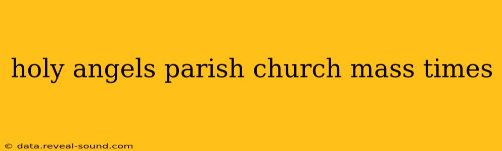 holy angels parish church mass times