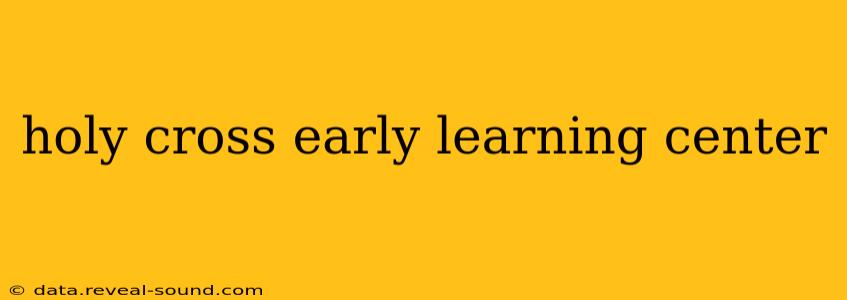 holy cross early learning center