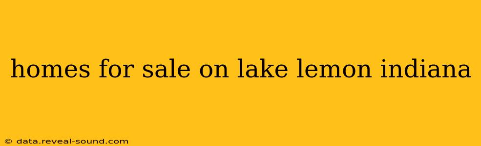homes for sale on lake lemon indiana