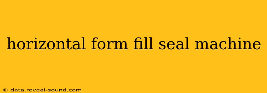 horizontal form fill seal machine