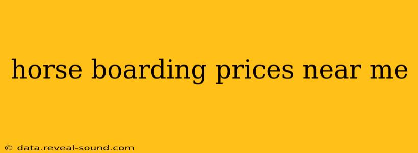 horse boarding prices near me