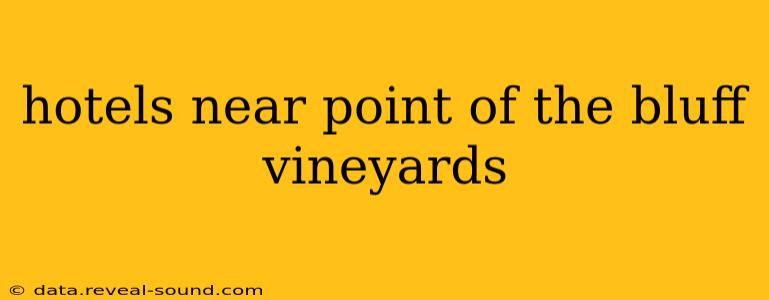 hotels near point of the bluff vineyards