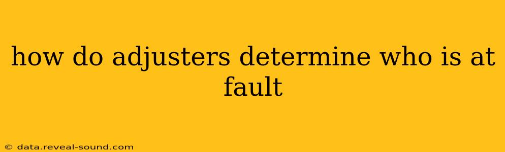 how do adjusters determine who is at fault
