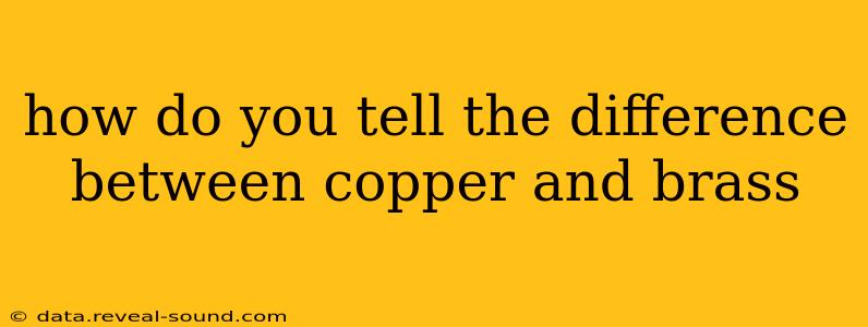 how do you tell the difference between copper and brass