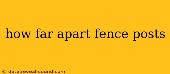 how far apart fence posts
