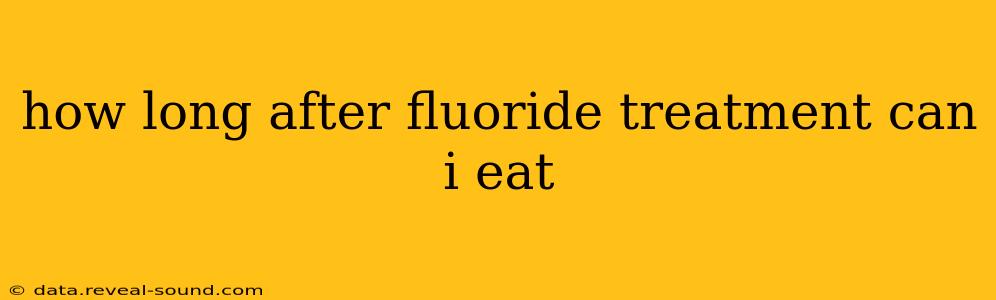 how long after fluoride treatment can i eat