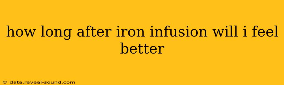 how long after iron infusion will i feel better
