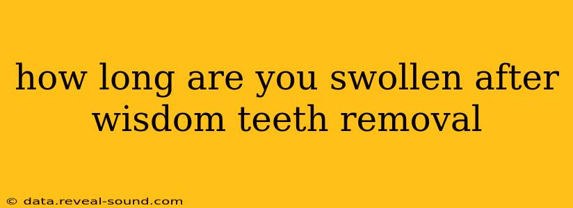 how long are you swollen after wisdom teeth removal