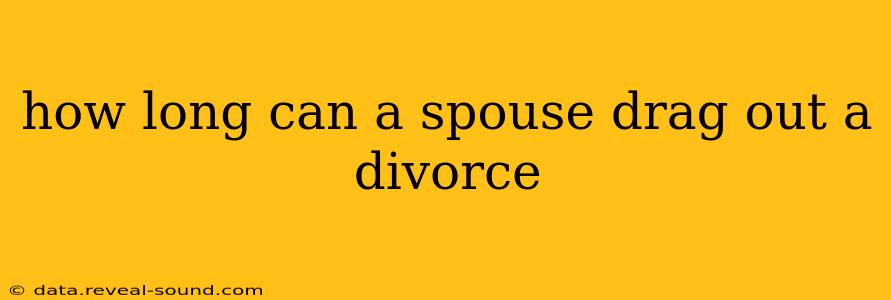 how long can a spouse drag out a divorce