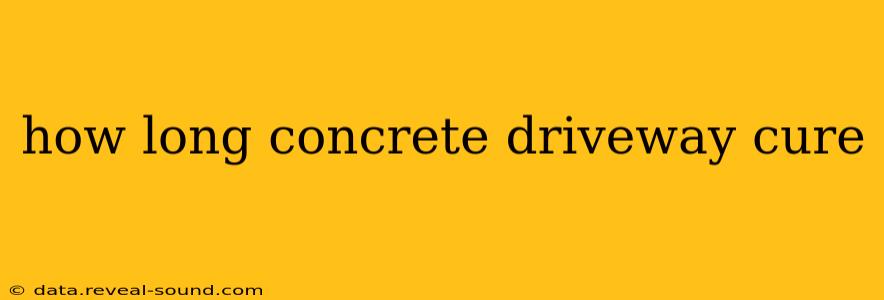 how long concrete driveway cure