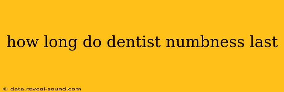 how long do dentist numbness last