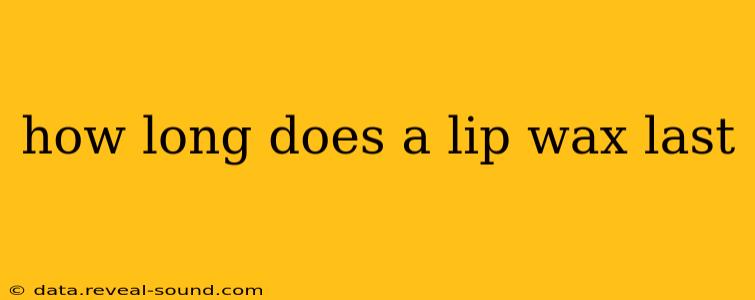 how long does a lip wax last