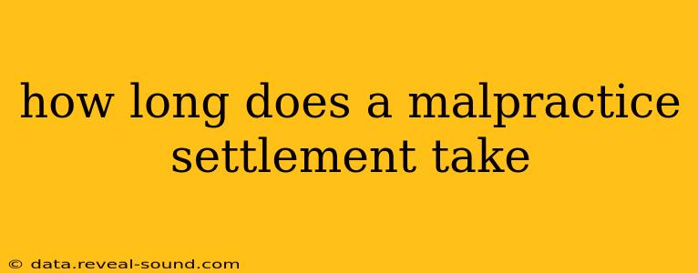 how long does a malpractice settlement take