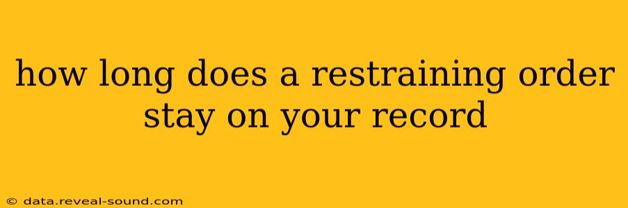 how long does a restraining order stay on your record