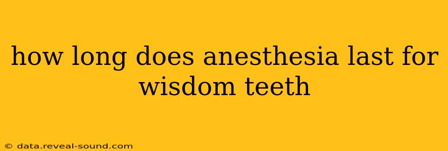 how long does anesthesia last for wisdom teeth