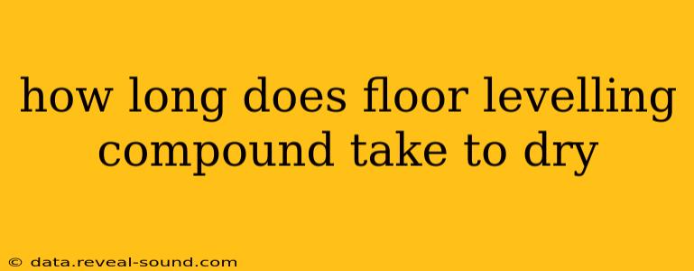 how long does floor levelling compound take to dry