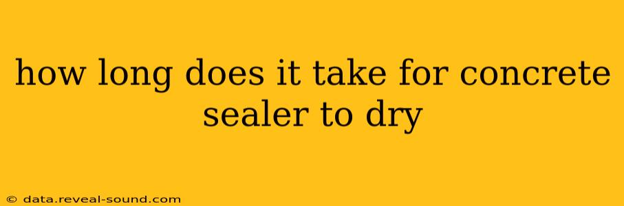how long does it take for concrete sealer to dry