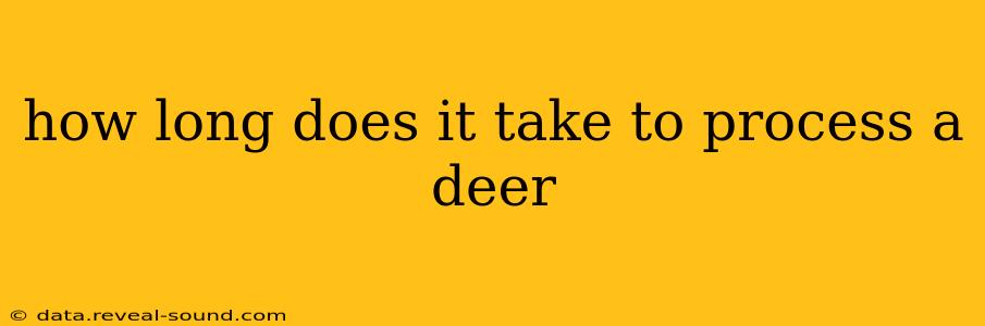 how long does it take to process a deer