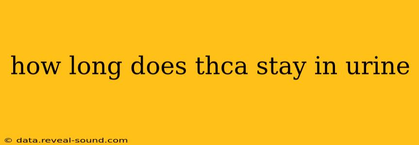 how long does thca stay in urine