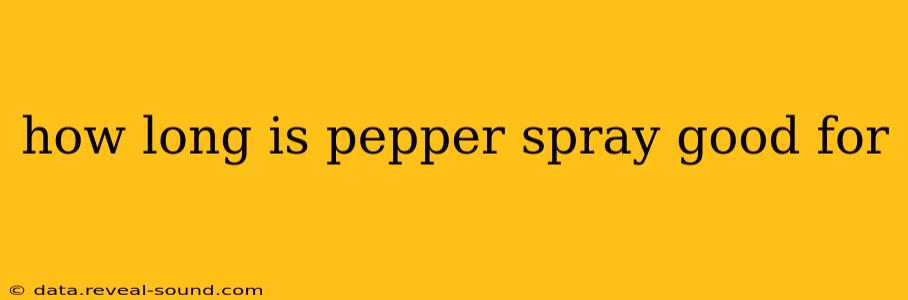how long is pepper spray good for