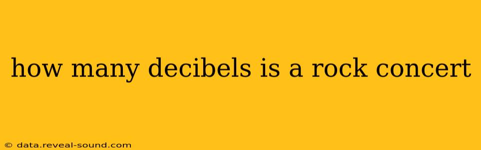 how many decibels is a rock concert