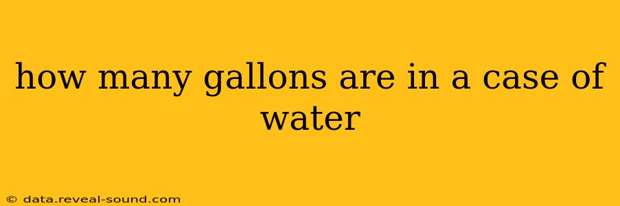 how many gallons are in a case of water
