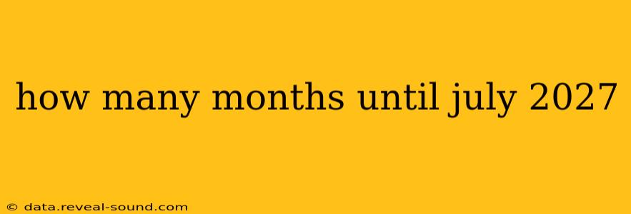 how many months until july 2027