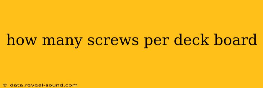 how many screws per deck board