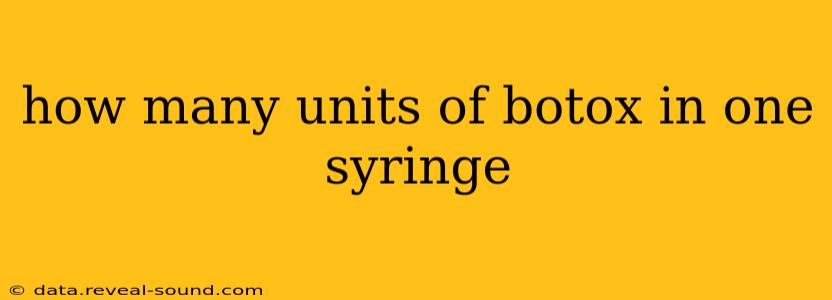 how many units of botox in one syringe
