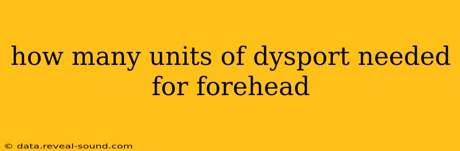 how many units of dysport needed for forehead
