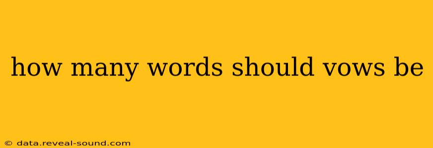 how many words should vows be
