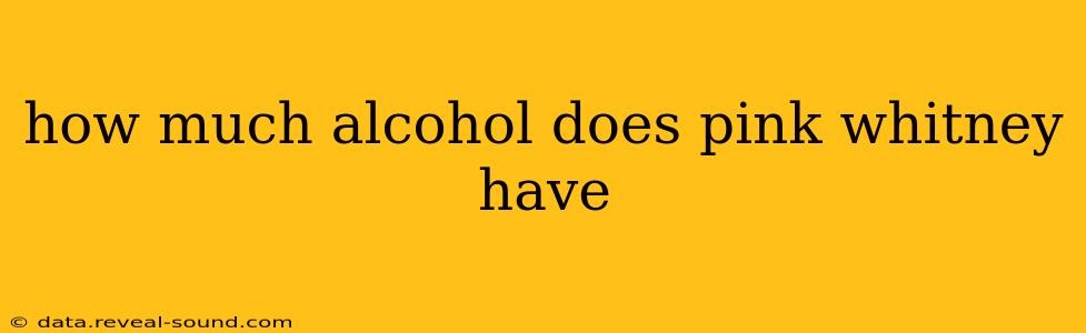 how much alcohol does pink whitney have