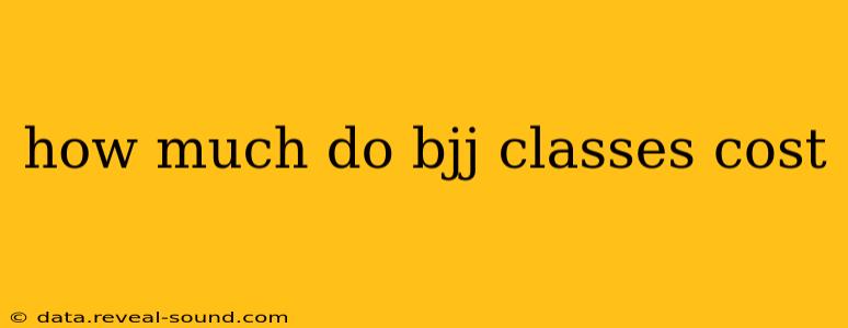 how much do bjj classes cost