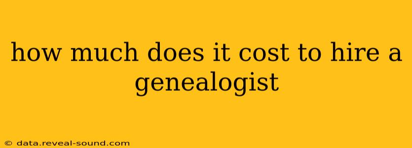 how much does it cost to hire a genealogist