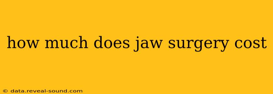 how much does jaw surgery cost