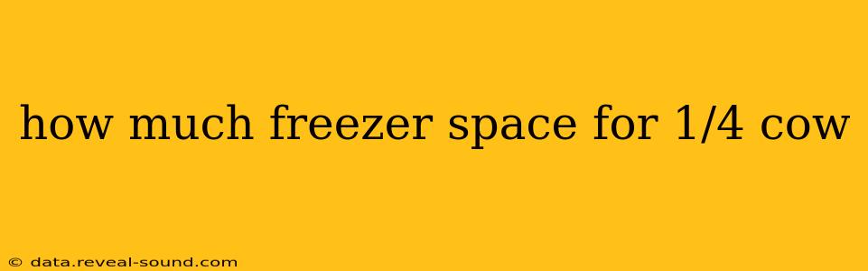 how much freezer space for 1/4 cow