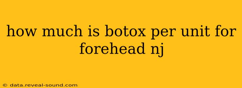 how much is botox per unit for forehead nj