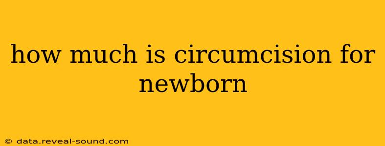 how much is circumcision for newborn