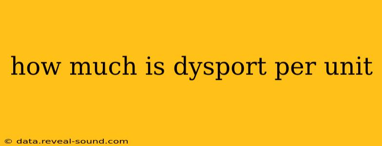 how much is dysport per unit